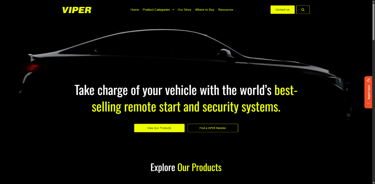 viper.com Visual Overview Screenshot or Official Image for viper.com - VIPER β Remote Starters | Car Alarms | Vehicle Security Systems